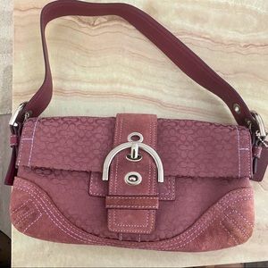 Coach Vintage hobo shoulder bag leather purple Y2K style
